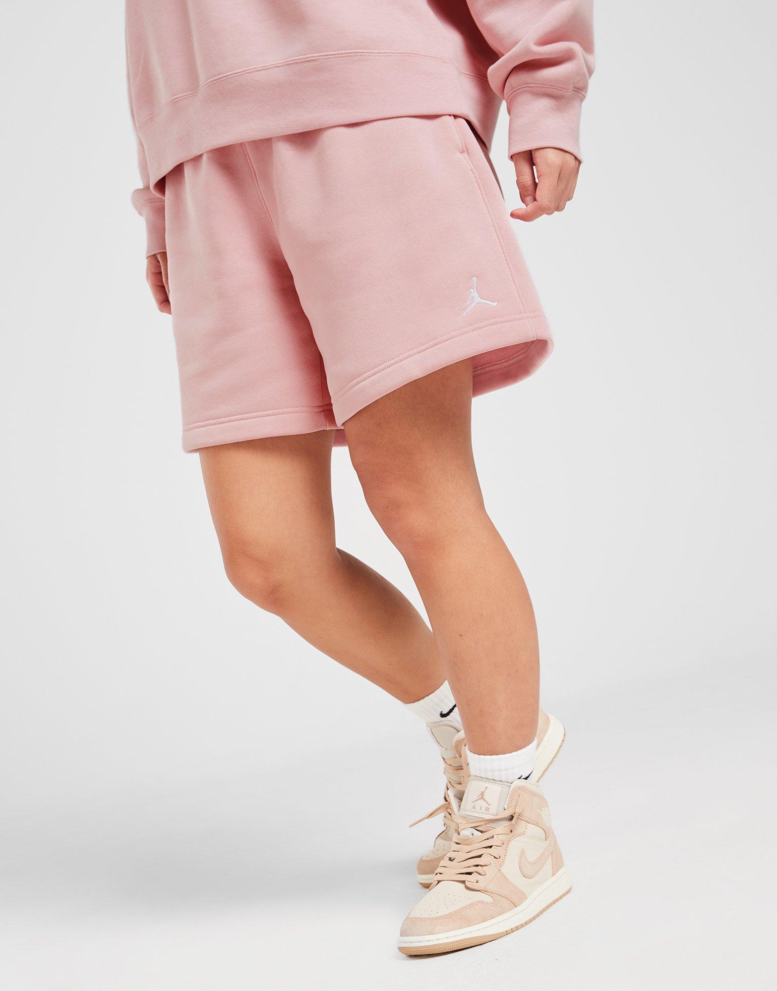 Női rövidnadrág RÖVIDNADRÁG W JORDAN BRKLN FLC SHORT 2 PINK GLAZE/WHITE FN4497-607 Rózsaszín