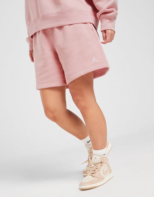 Szorty W Jordan Brkln Flc Short 2 Pink Glaze/white - obrazek 3