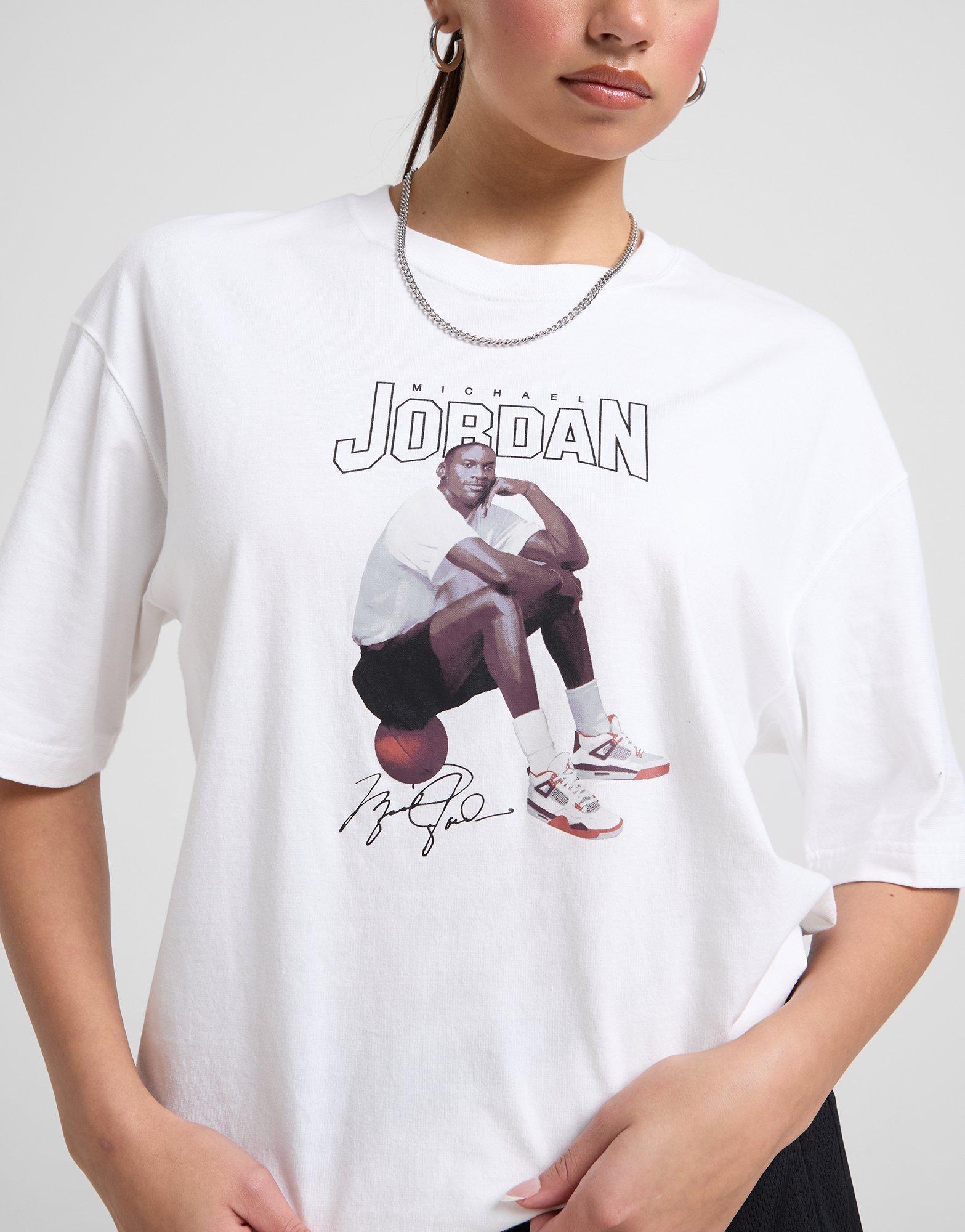 Жіночі футболки ФУТБОЛКА W JORDAN SS GFX OS TEE WHITE FN5703-100 Білий