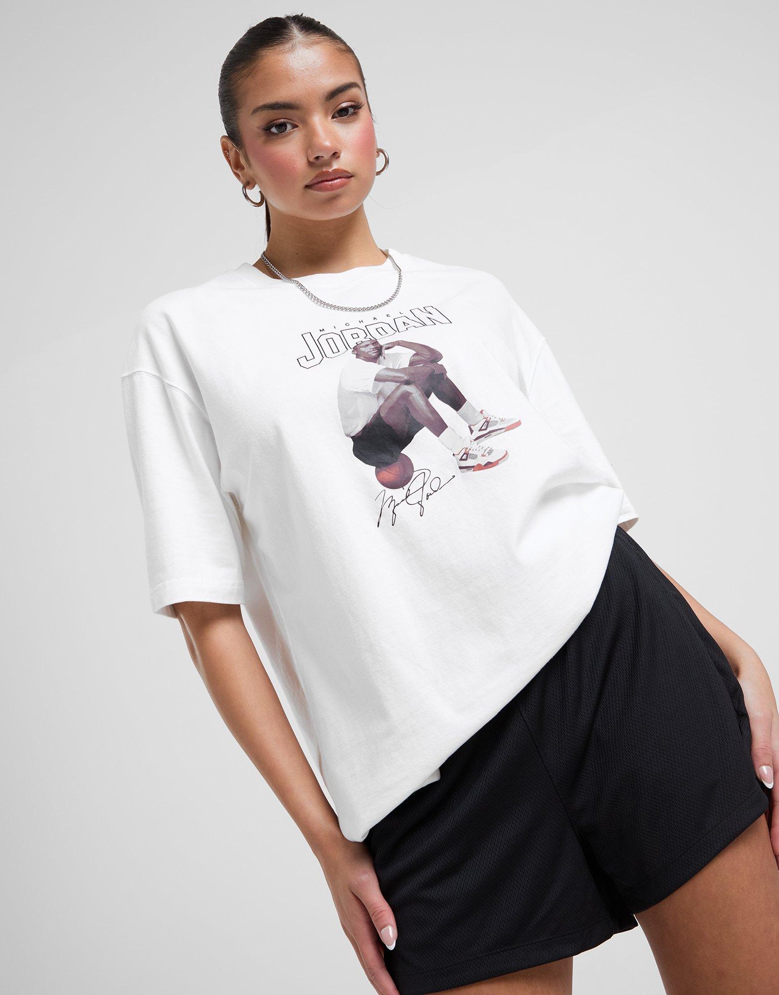 Жіночі футболки ФУТБОЛКА W JORDAN SS GFX OS TEE WHITE FN5703-100 Білий