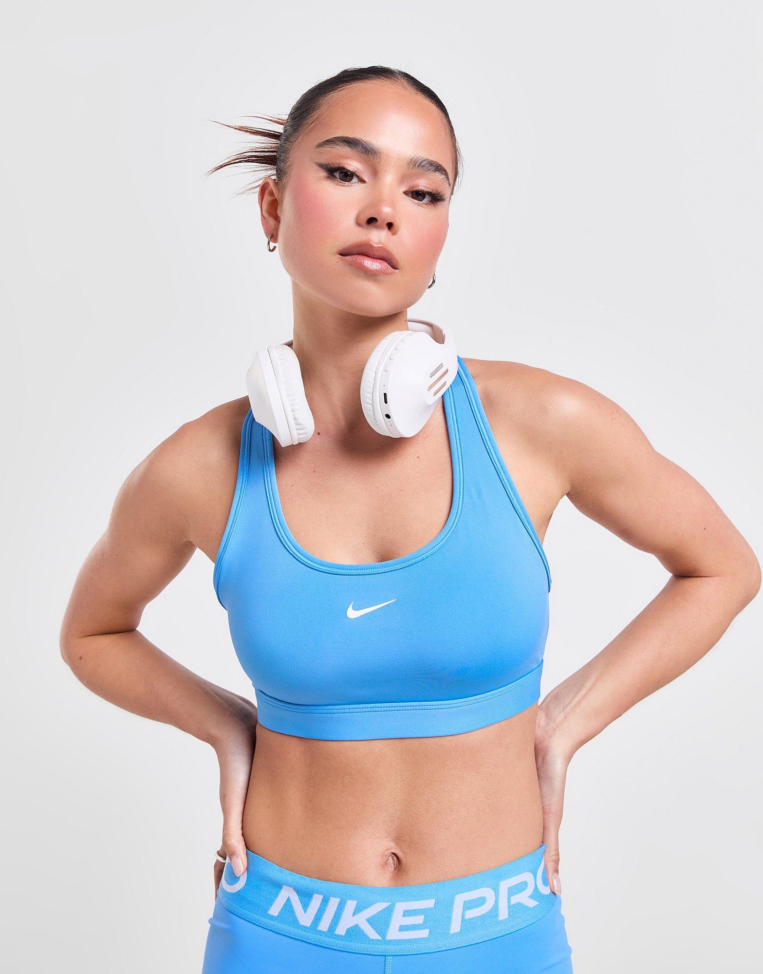 Dámská sportovní podprsenka NIKE BRA W NK SWSH LGT SPT BRA DX6817-412 Modrá