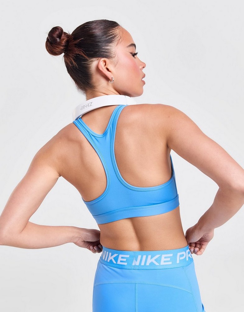 Stanik sportowy damski NIKE BRA W NK SWSH LGT SPT BRA DX6817-412 Niebieski