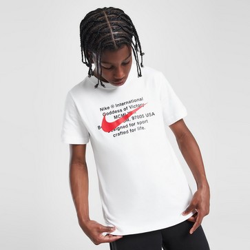 Tricou pentru copii NIKE TRICOU SWSH 4 LIFE TEE WHT/RD B