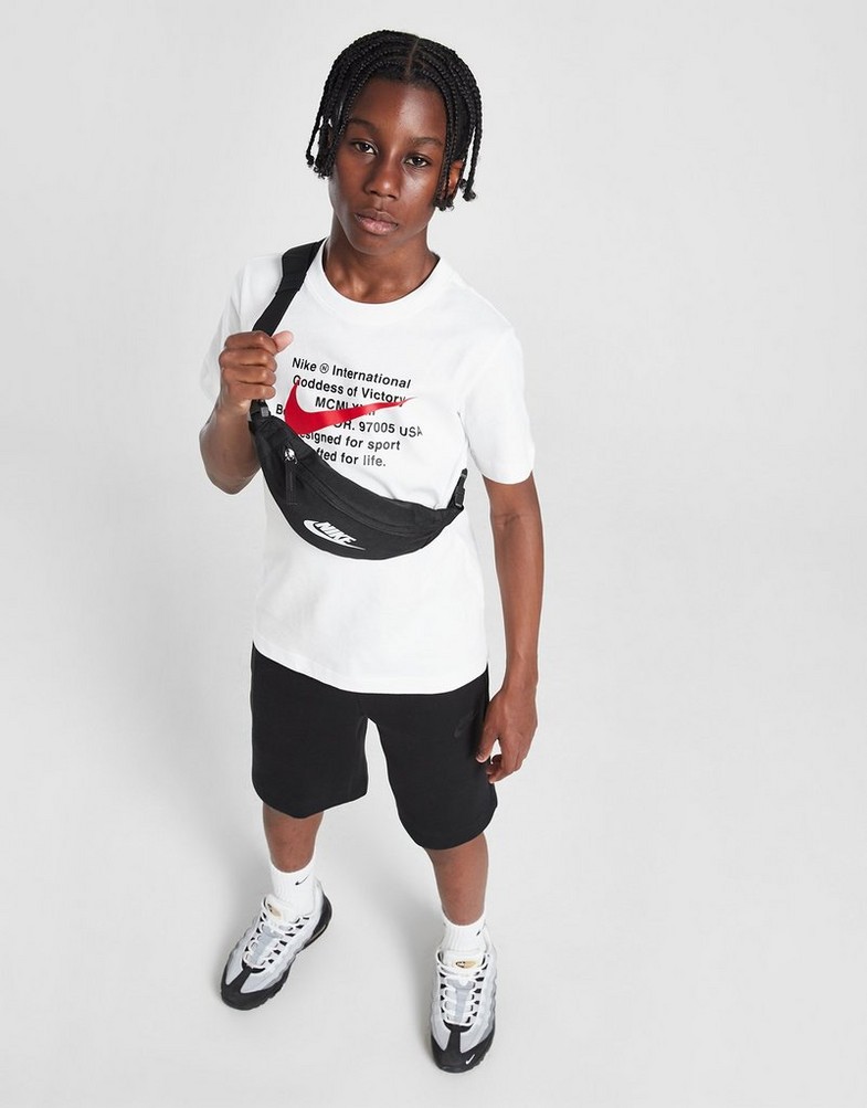 Дитячі футболки NIKE ФУТБОЛКА SWSH 4 LIFE TEE WHT/RD B HJ5493-100 Білий