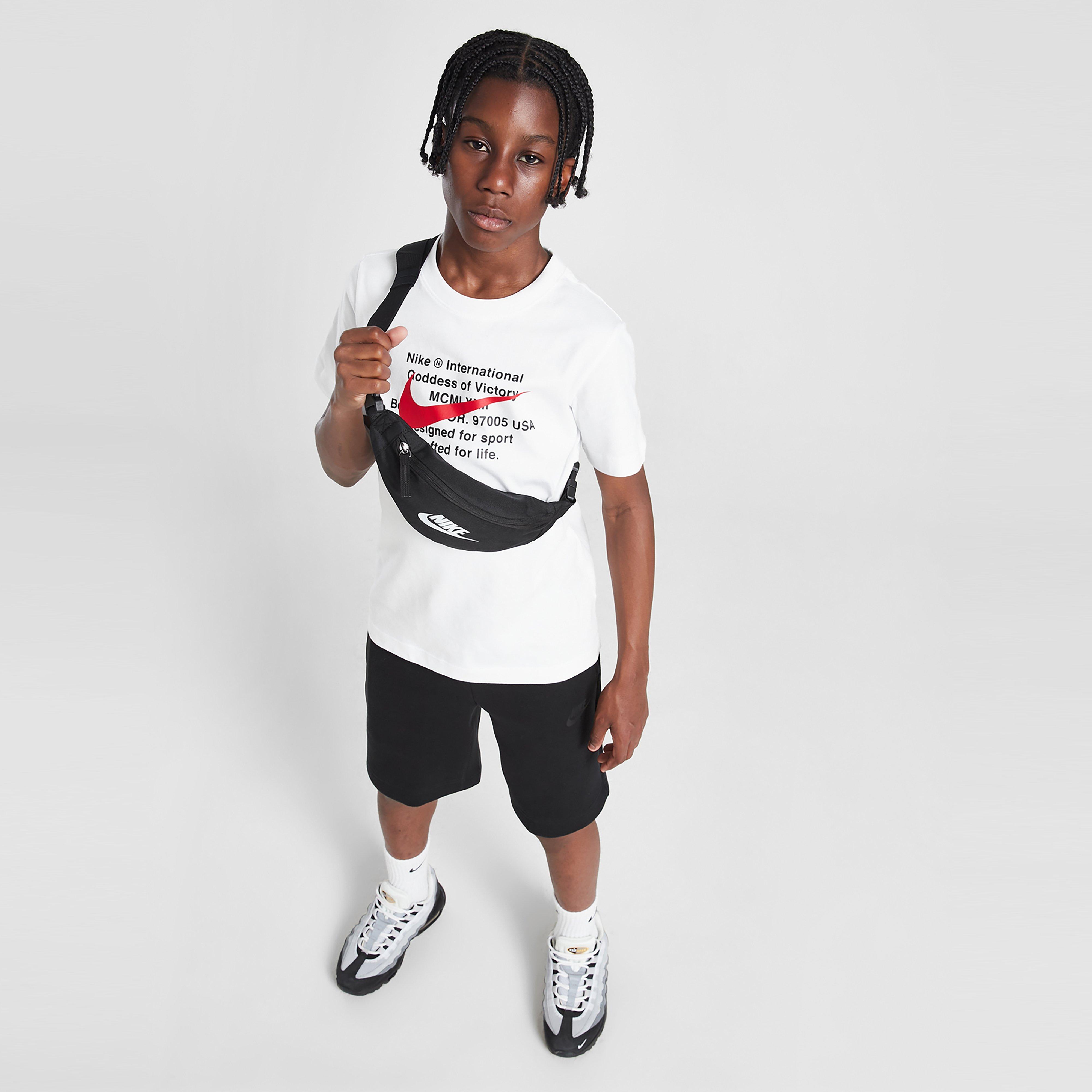 Koszulka, t-shirt dziecięcy NIKE T-SHIRT SWSH 4 LIFE TEE WHT/RD B