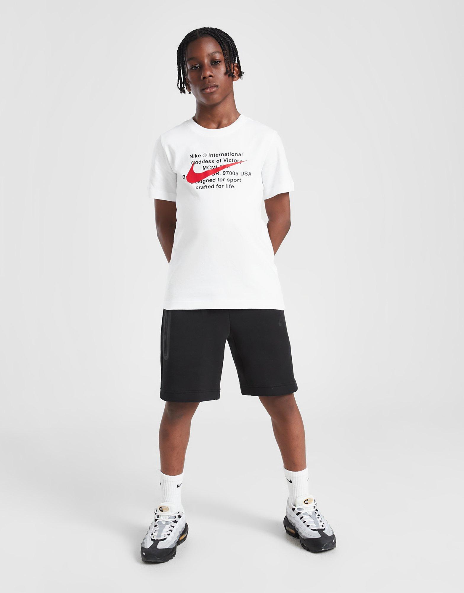 Детска тениска NIKE ТЕНИСКА SWSH 4 LIFE TEE WHT/RD B HJ5493-100 Бял
