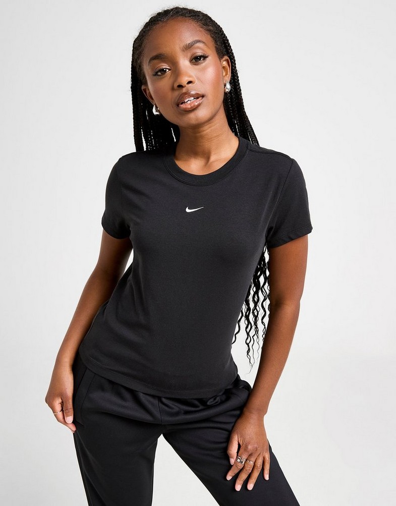 Női póló NIKE PÓLÓ W NSW NK CHLL KNT MD CRP FV5508-010 Fekete