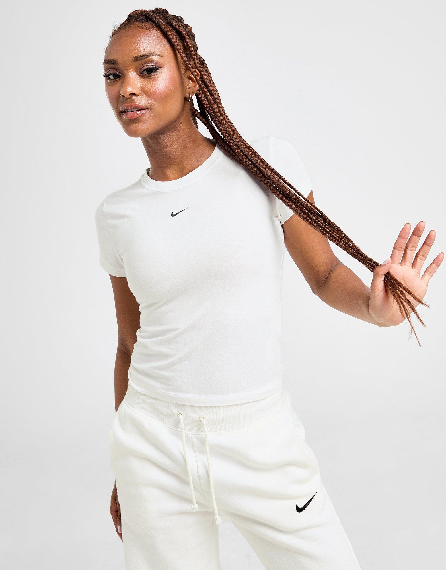 Дамска тениска NIKE ТЕНИСКА W NSW NK CHLL KNT MD CRP FV5508-100 Бял