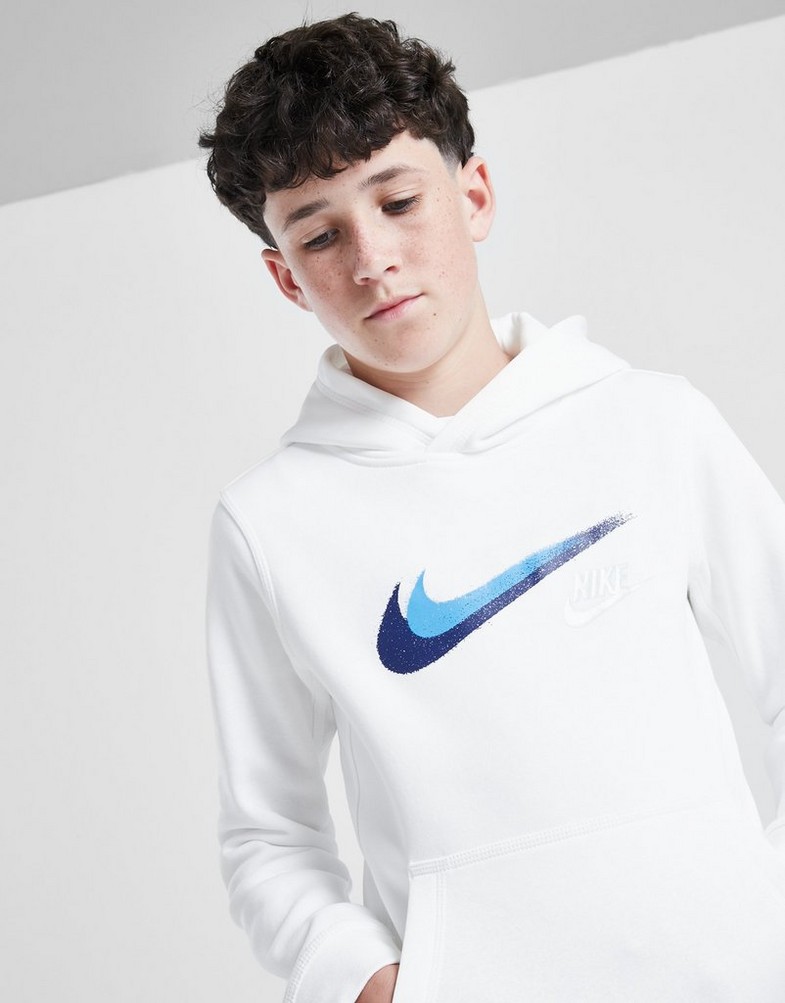 NIKE BLUZA Z KAPTUREM B NSW SI FLC PO HOODY BB B FZ4712-100 Biały