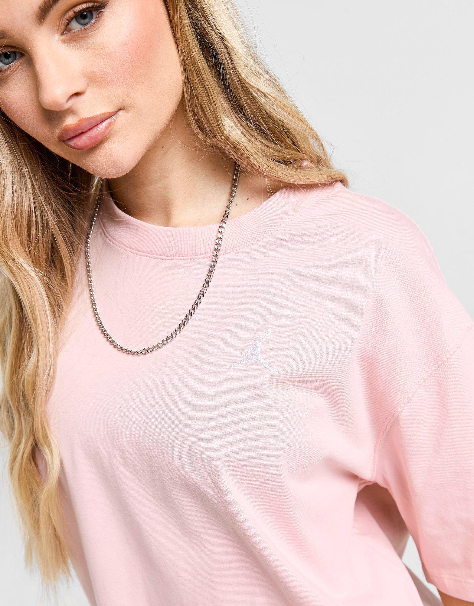 Női póló PÓLÓ W JORDAN ESSEN GF TEE CORE 23 PINK GLAZE/WHITE HJ5490-607 Rózsaszín