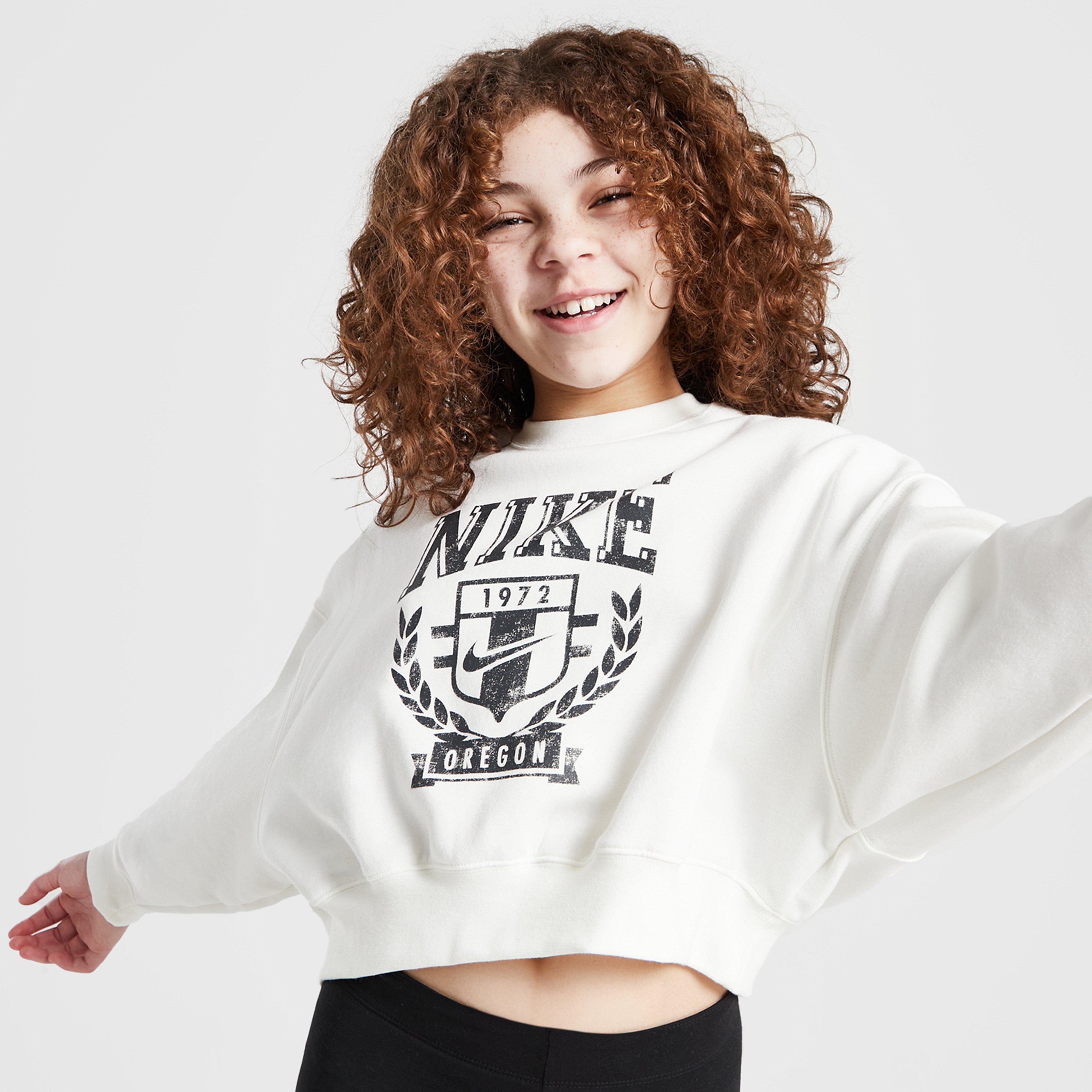 Bluză pentru copii NIKE BLUZĂ G NSW TREND FLC CRP CREW GIRL