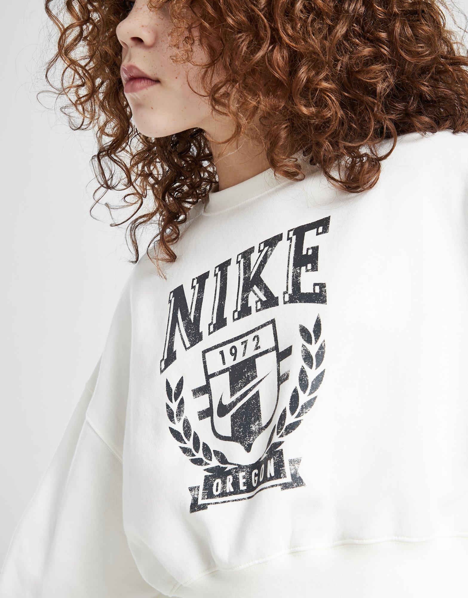 Детски суичър NIKE СУИТЧЪР G NSW TREND FLC CRP CREW GIRL FZ4722-133 Бежов