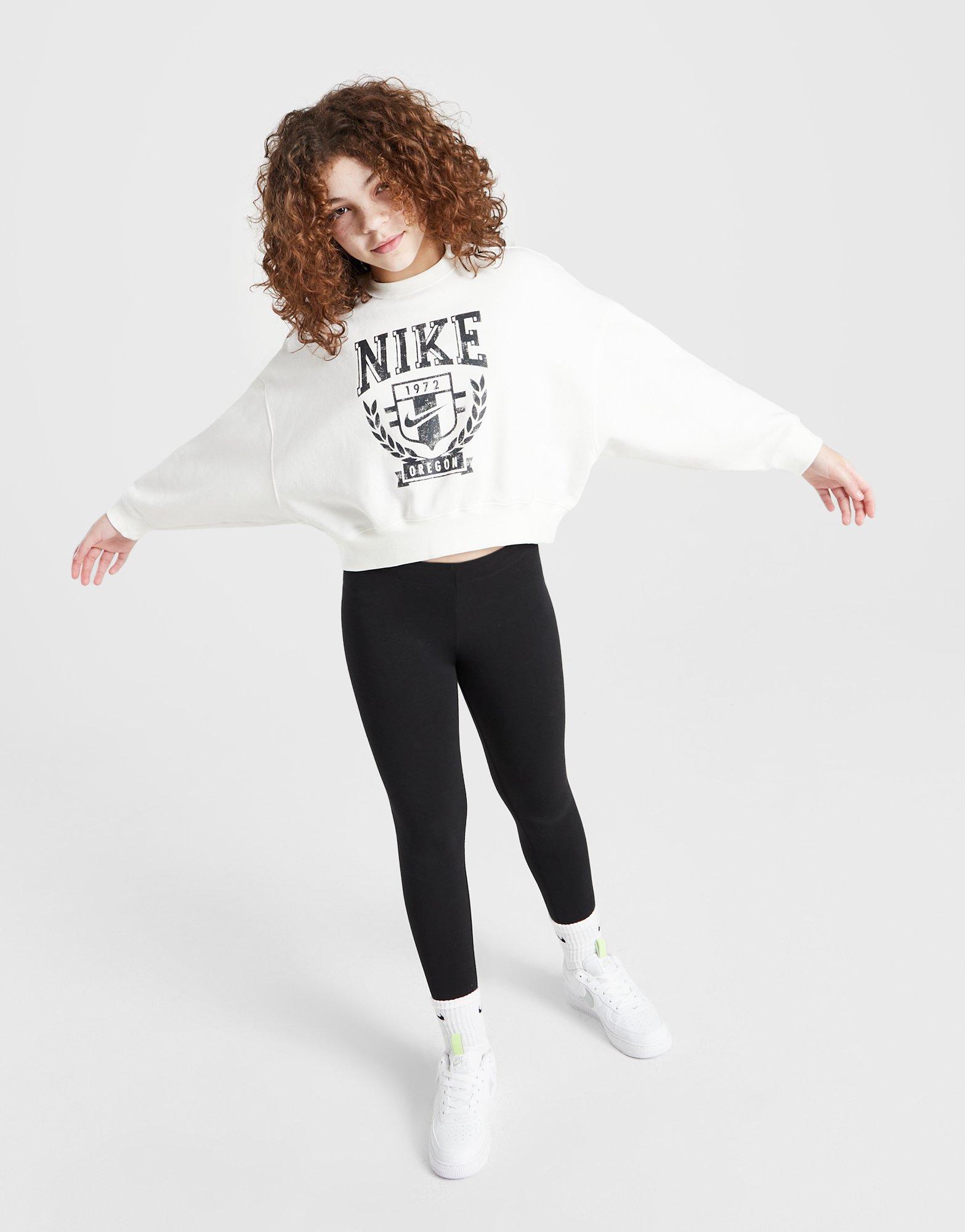 Детски суичър NIKE СУИТЧЪР G NSW TREND FLC CRP CREW GIRL FZ4722-133 Бежов