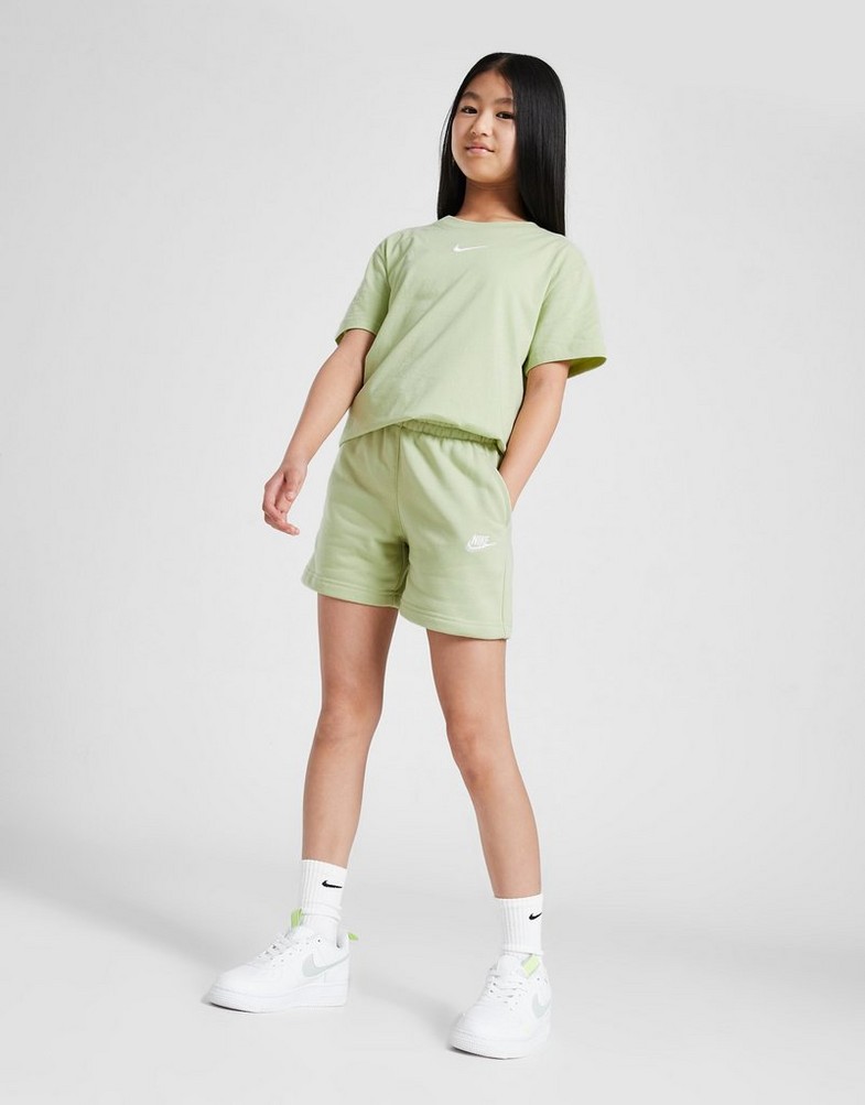 Дитячі шорти NIKE ШОРТИ G NSW CLUB FT 5IN SHORT LBR GIRL FD2919-371 Зелений