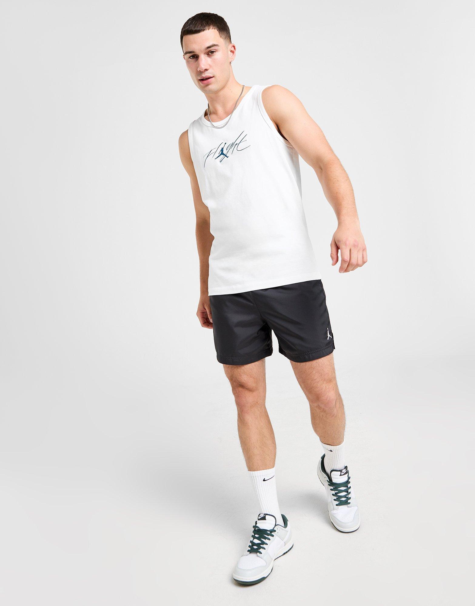 Férfi felső TANK M JORDAN FLT ESS GFX TANK  FN6009-100 Fehér