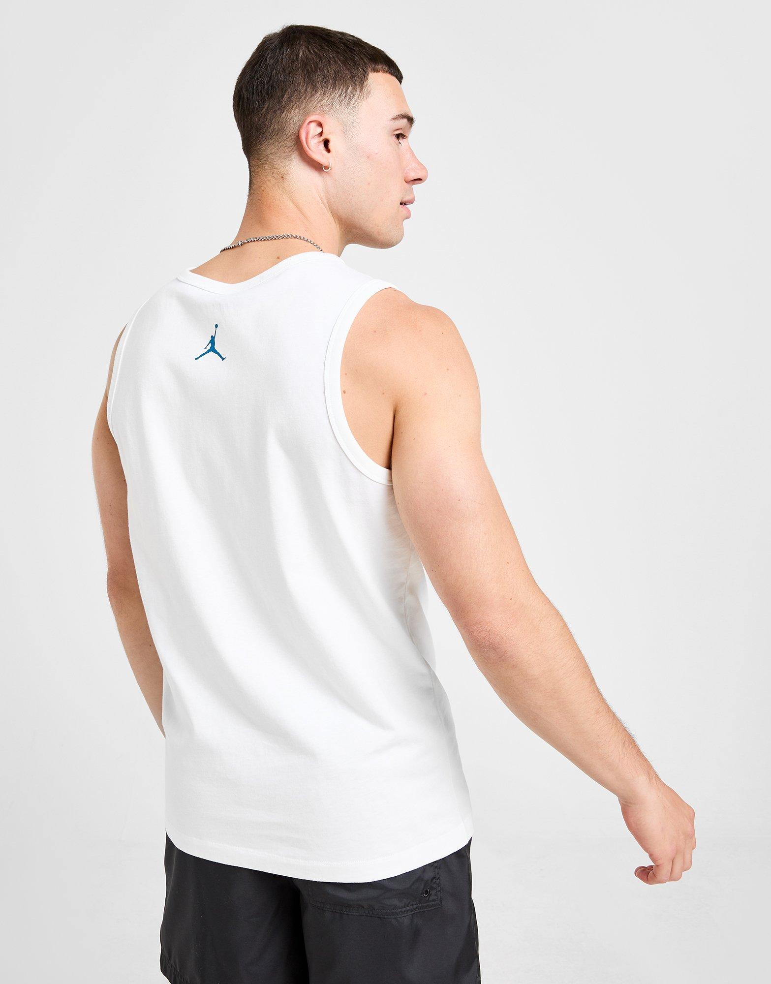 Férfi felső TANK M JORDAN FLT ESS GFX TANK  FN6009-100 Fehér