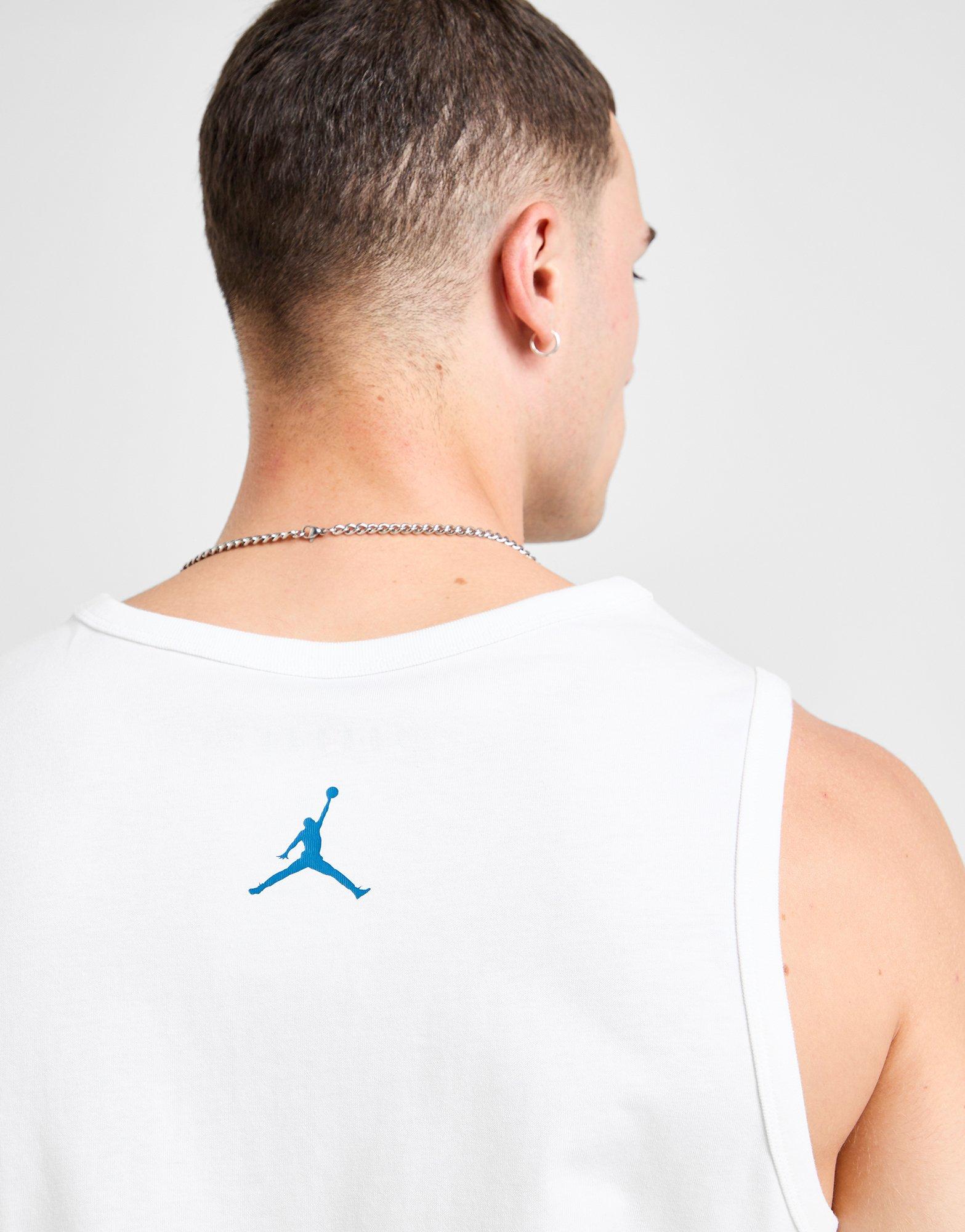 Férfi felső TANK M JORDAN FLT ESS GFX TANK  FN6009-100 Fehér