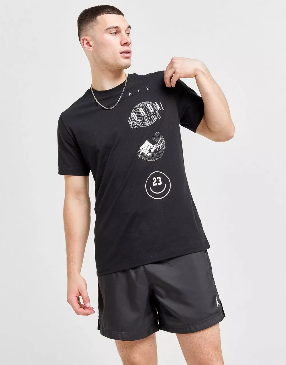 Jordan ФУТБОЛКА M JORDAN БЮСТГАЛЬТЕРND LOGO STACK SS CRW, фото 1 з 5