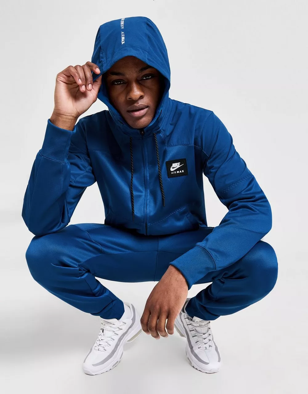 NIKE КОФТА НА БЛИСКАВЦІ MAX PK FZ BLU SWEATSHIRT, фото 1 з 6