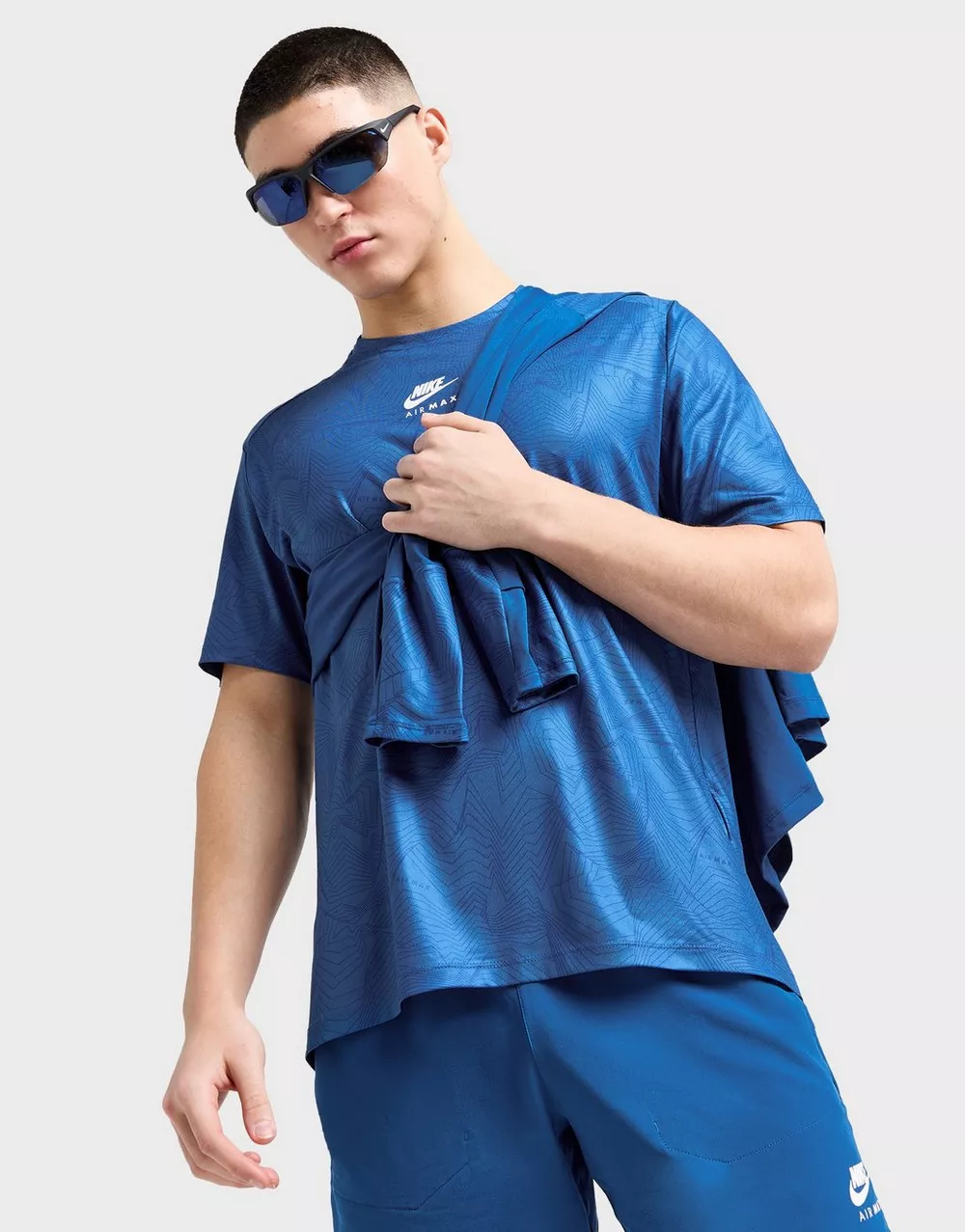 NIKE ФУТБОЛКА MAX PERF AOP TEE BLU TEE, фото 1 з 5
