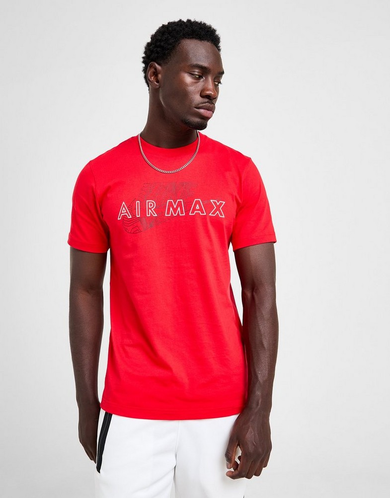 Koszulka, t-shirt męski NIKE T-SHIRT MAX TEE RED TEE FV5593-657 Czerwony