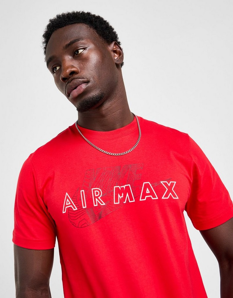 Koszulka, t-shirt męski NIKE T-SHIRT MAX TEE RED TEE FV5593-657 Czerwony