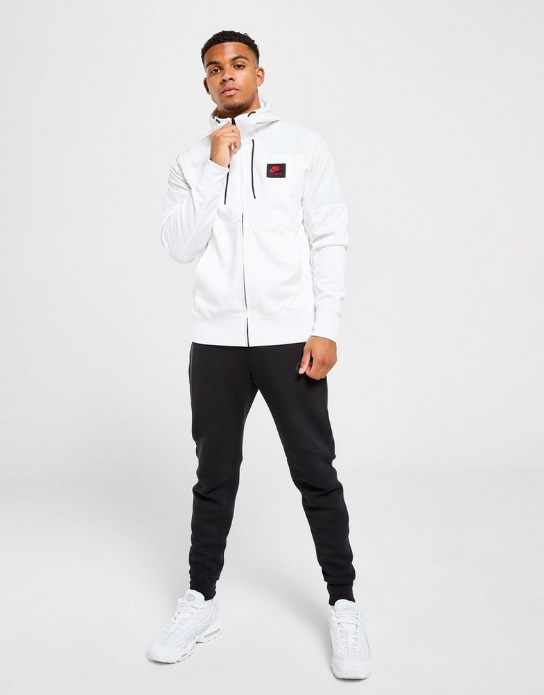 Bluză pentru bărbați NIKE BLUZĂ MAX PK FZ WHT/RED SWEATSHIRT FV5443-100 Alb
