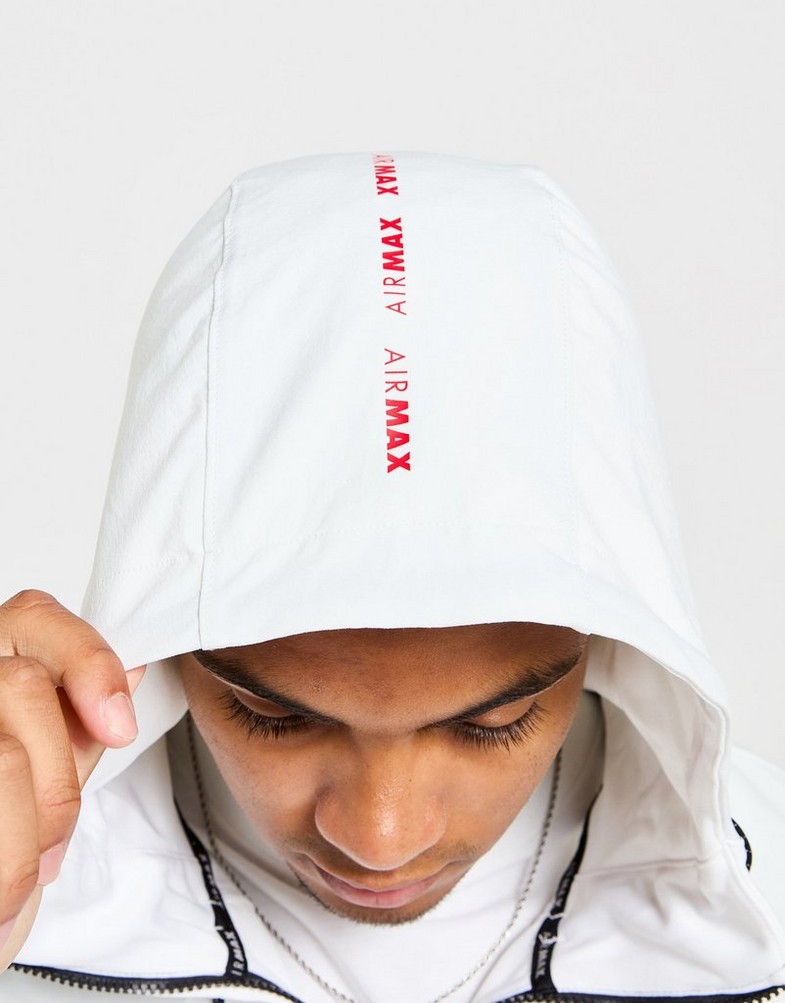 Bluză pentru bărbați NIKE BLUZĂ MAX PK FZ WHT/RED SWEATSHIRT FV5443-100 Alb