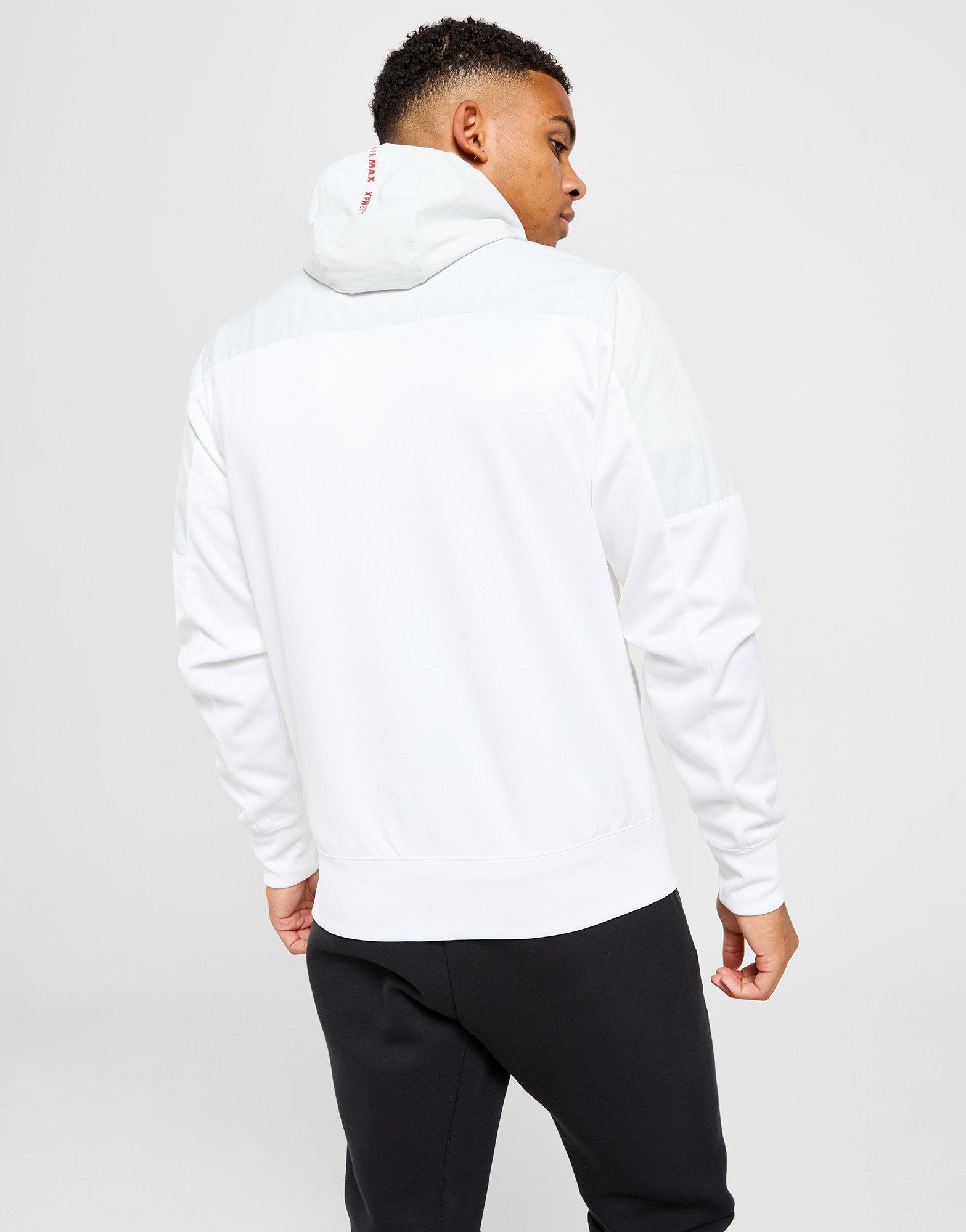 Pánska mikina NIKE MIKINA ROZEPÍNACÍ MAX PK FZ WHT/RED SWEATSHIRT FV5443-100 Bílá