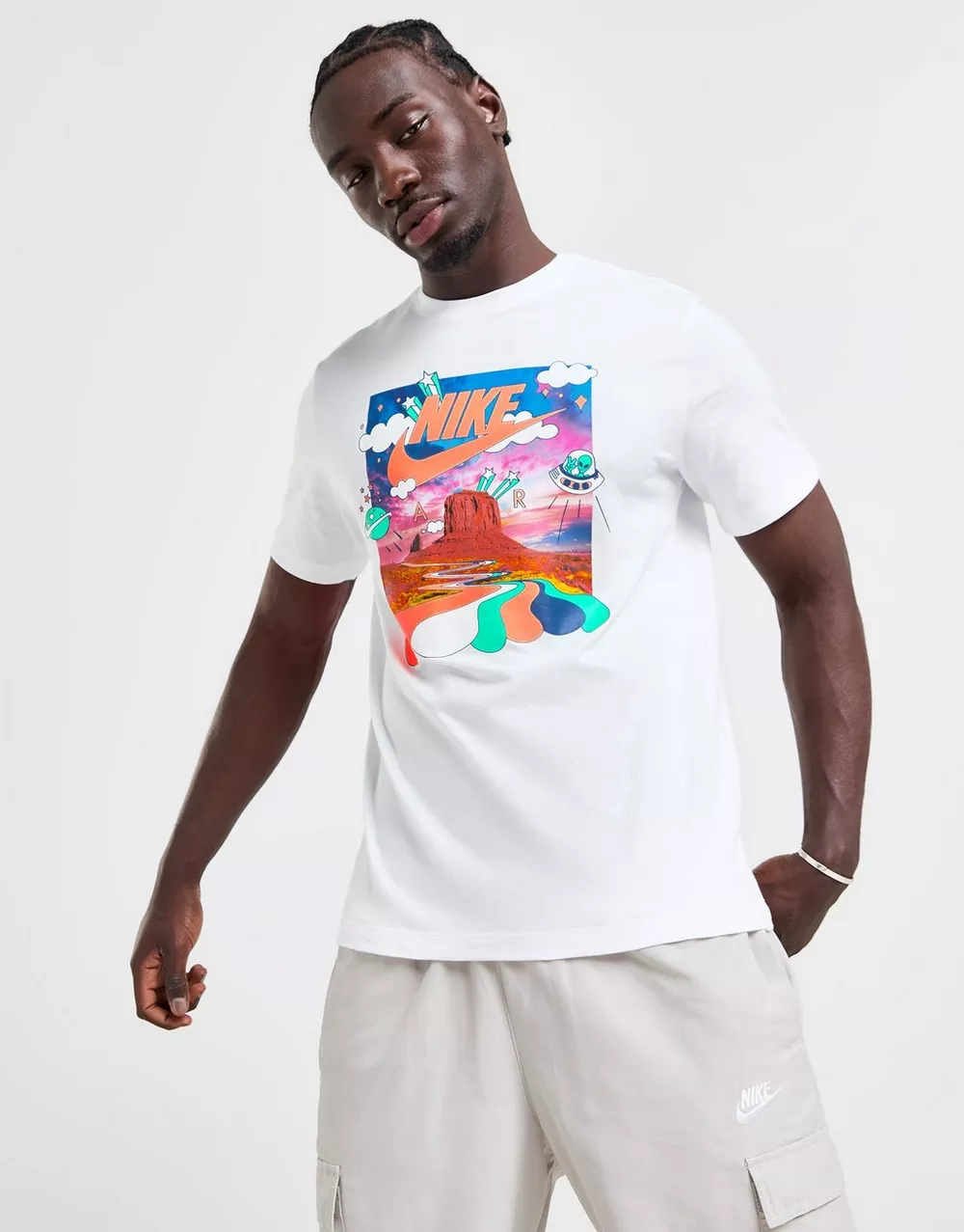 NIKE ФУТБОЛКА AIR SPACE TEE WHT TEE, фото 1 з 5