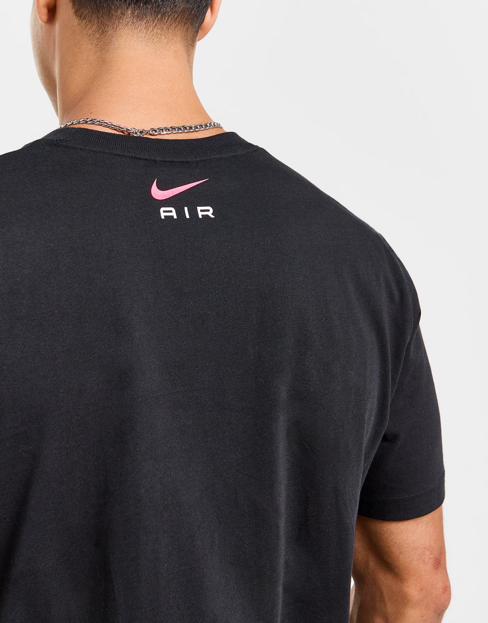Pánske tričko NIKE TRIČKO SWOOSH TEE BLK/PINK TEE FN7704-013 Černá