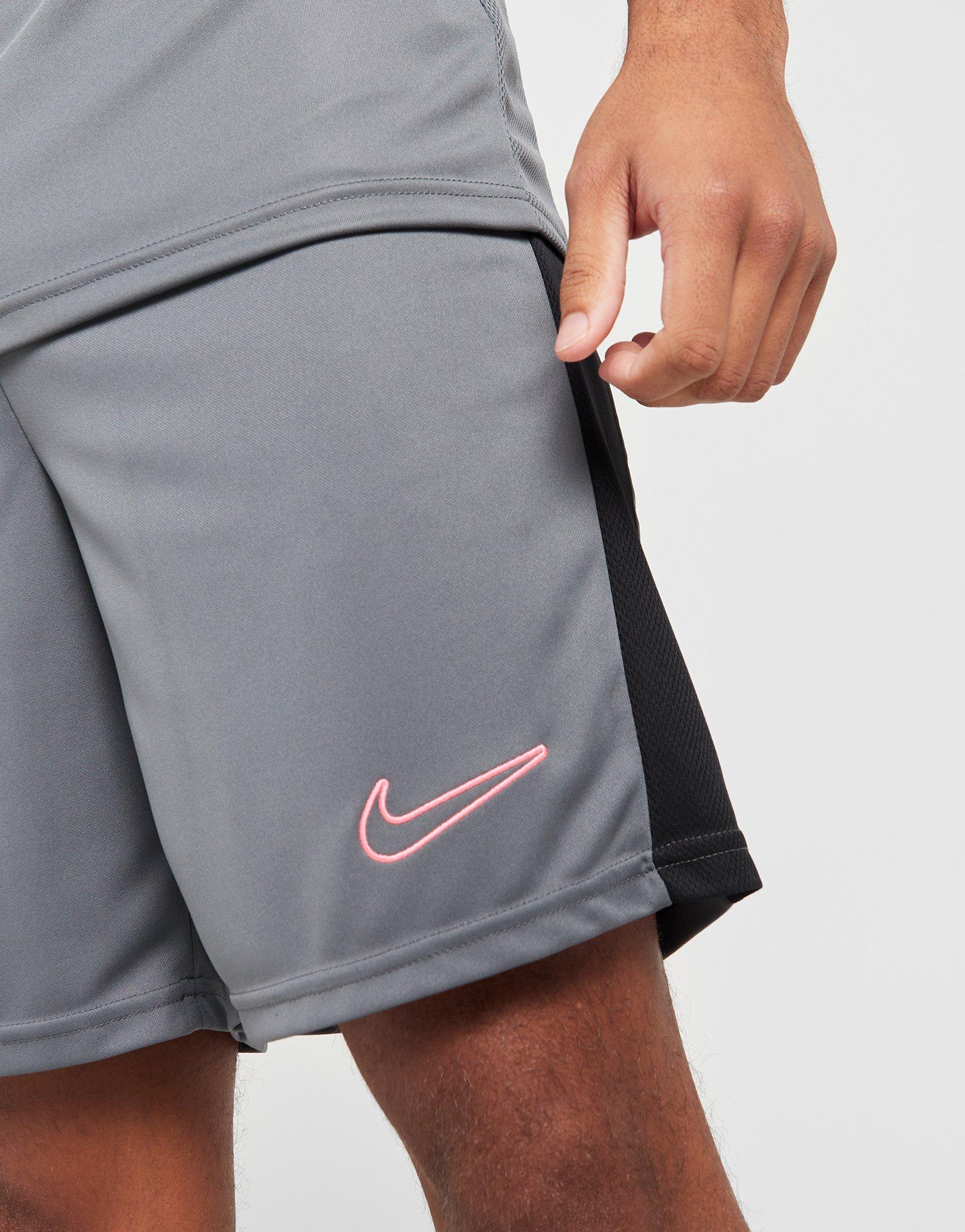 Vyriški šortai NIKE ŠORTAI ACAD SHT GREY/PINK SHORTS DV9742-069 Pilka