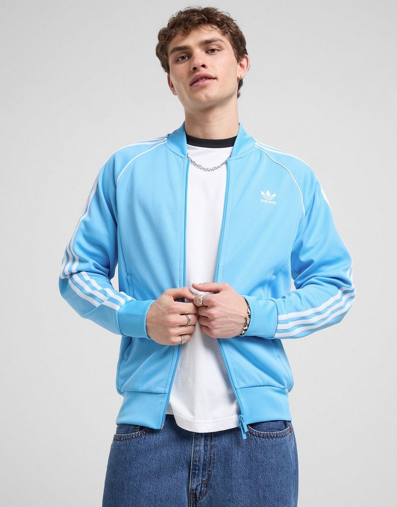 Чоловічі кофти ADIDAS КОФТА НА БЛИСКАВЦІ SST TT IZ0028 Блакитний