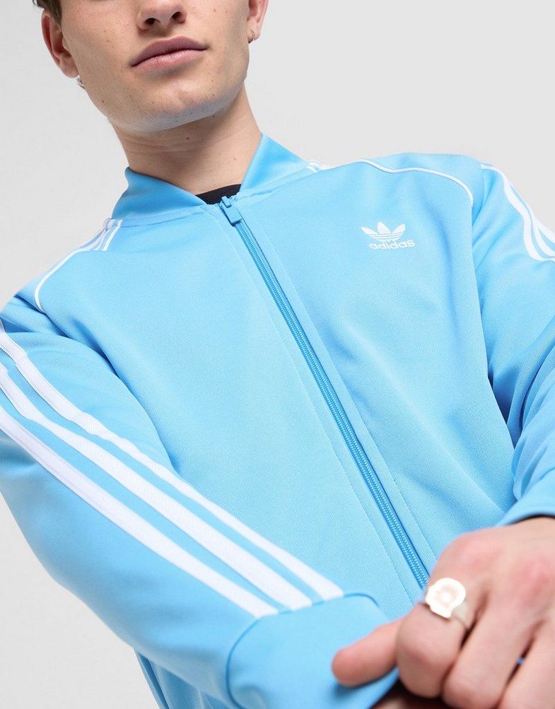 Чоловічі кофти ADIDAS КОФТА НА БЛИСКАВЦІ SST TT IZ0028 Блакитний