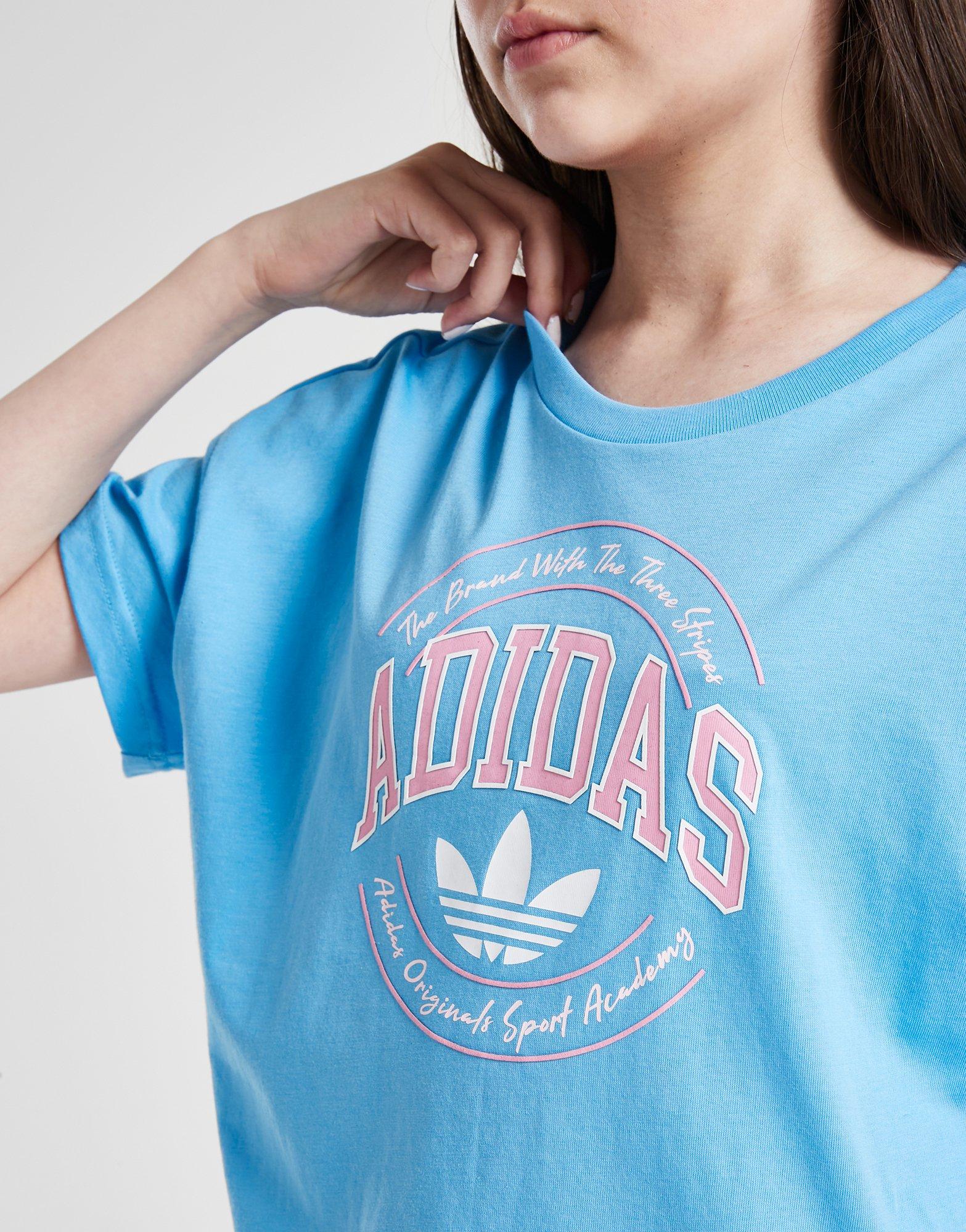 Koszulka, t-shirt dziecięcy ADIDAS T-SHIRT VARSITY TEE BLU G IY4554 Niebieski