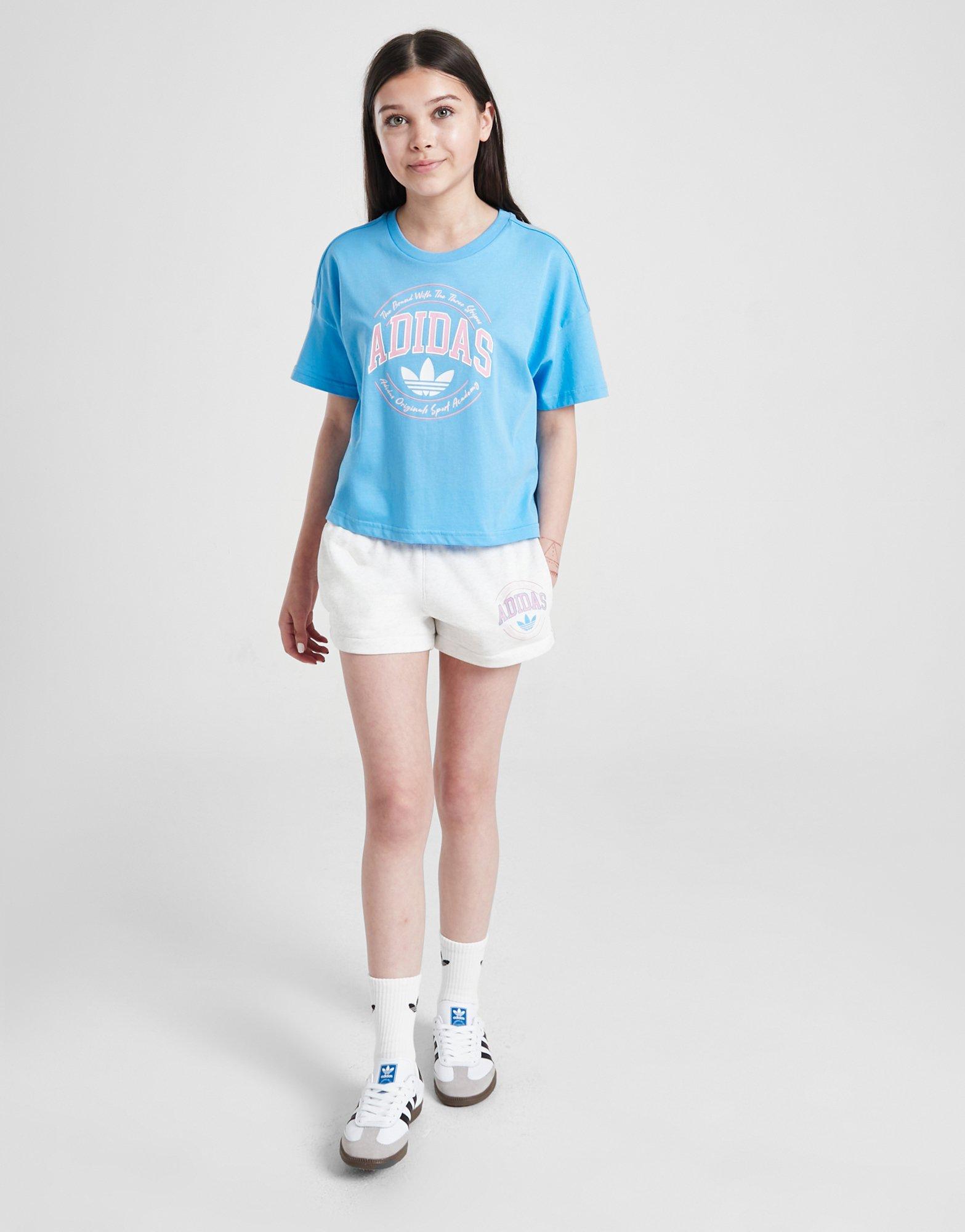 Koszulka, t-shirt dziecięcy ADIDAS T-SHIRT VARSITY TEE BLU G IY4554 Niebieski