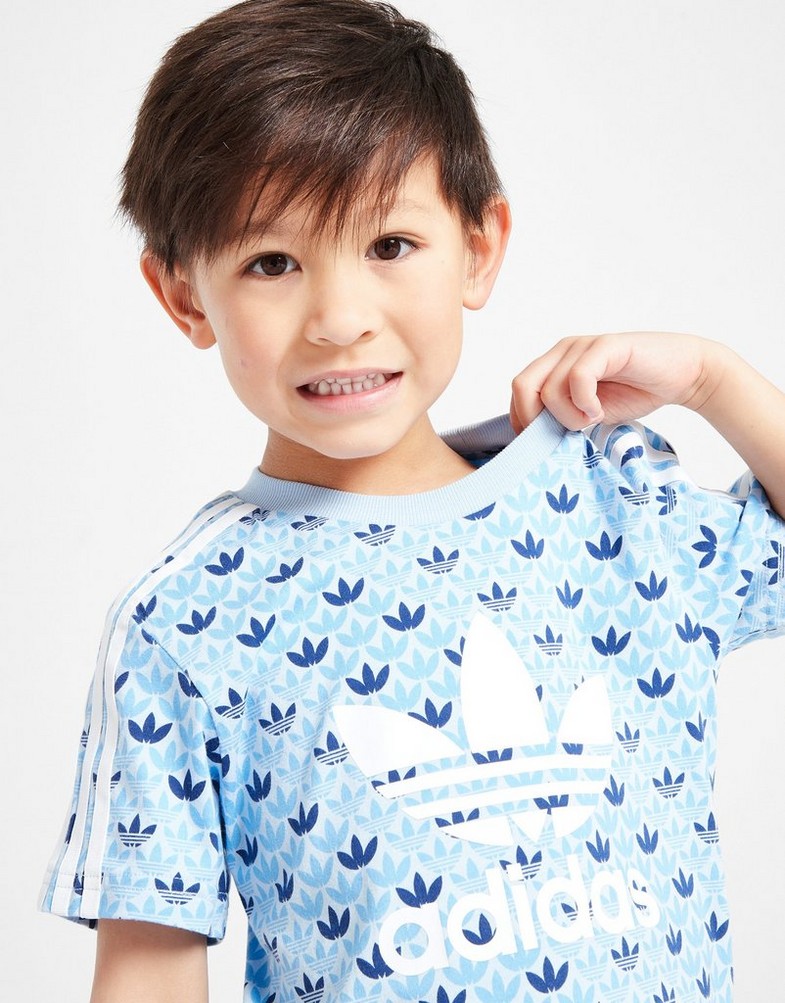 Дитячі спортивні костюми ADIDAS КОМПЛЕКТ MONO AOP TEE BLU B IX1856 Блакитний