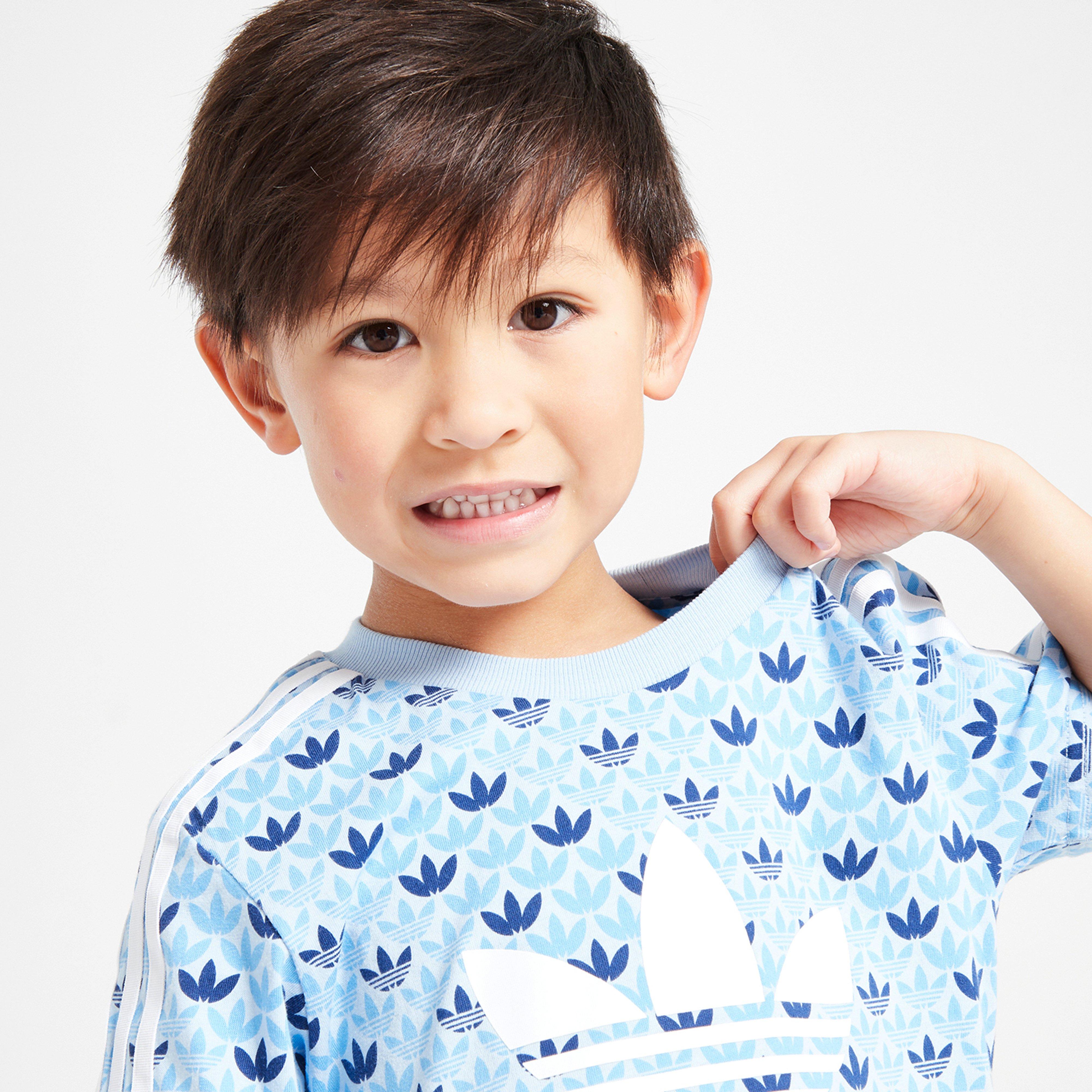 Detská tepláková súprava ADIDAS SÚPRAVA MONO AOP TEE BLU B