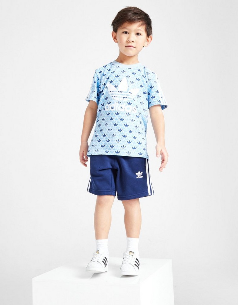 Дитячі спортивні костюми ADIDAS КОМПЛЕКТ MONO AOP TEE BLU B IX1856 Блакитний