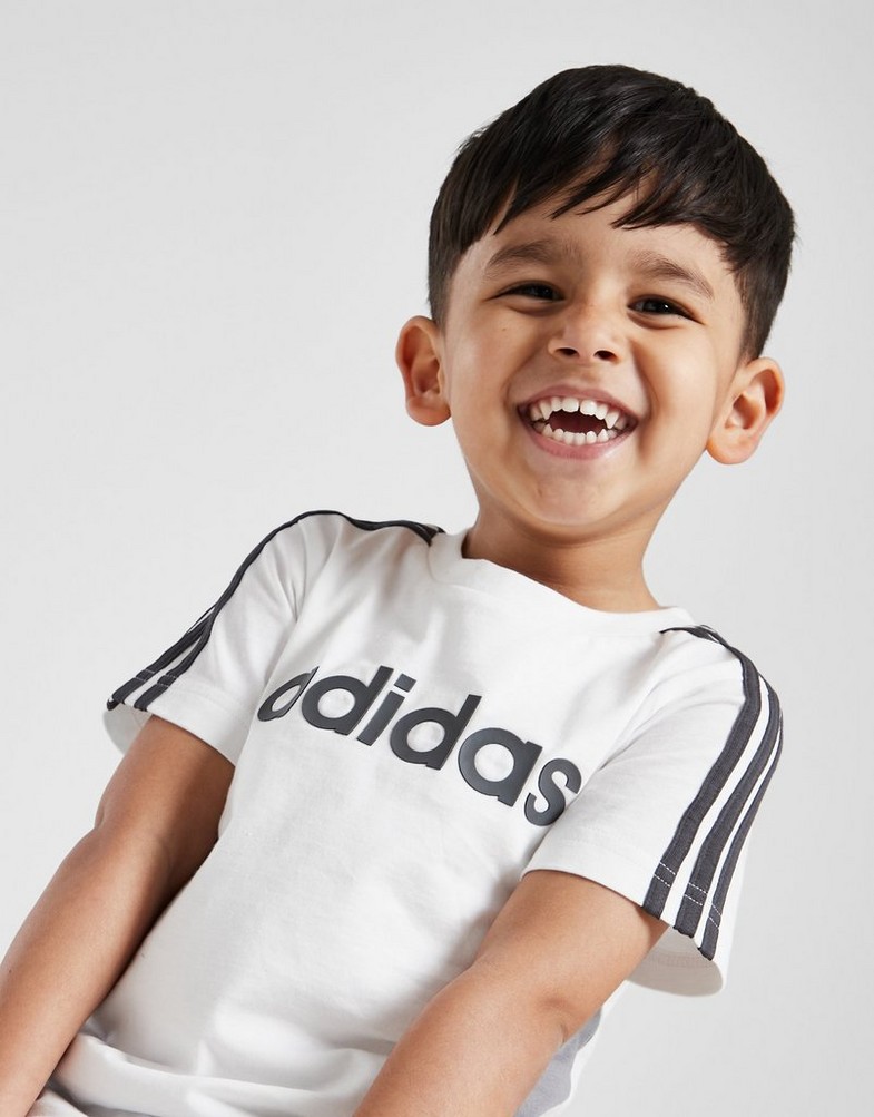 Дитячі спортивні костюми ADIDAS КОМПЛЕКТ LINEAR TEESHT WHTGRY B IS6329 Сірий