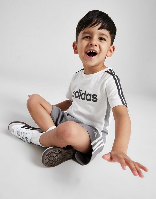 adidas Komplet Linear Teesht Whtgry B - obrazek 3