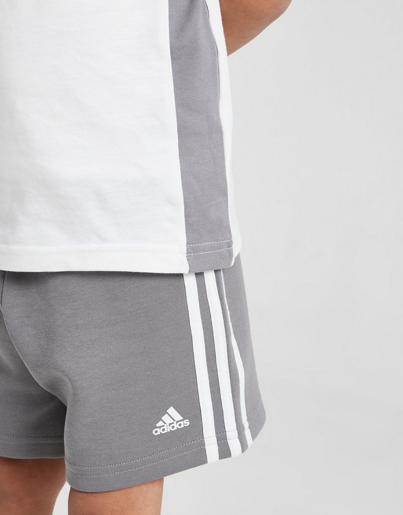 Komplet dresowy dziecięcy ADIDAS KOMPLET LINEAR TEESHT WHTGRY B