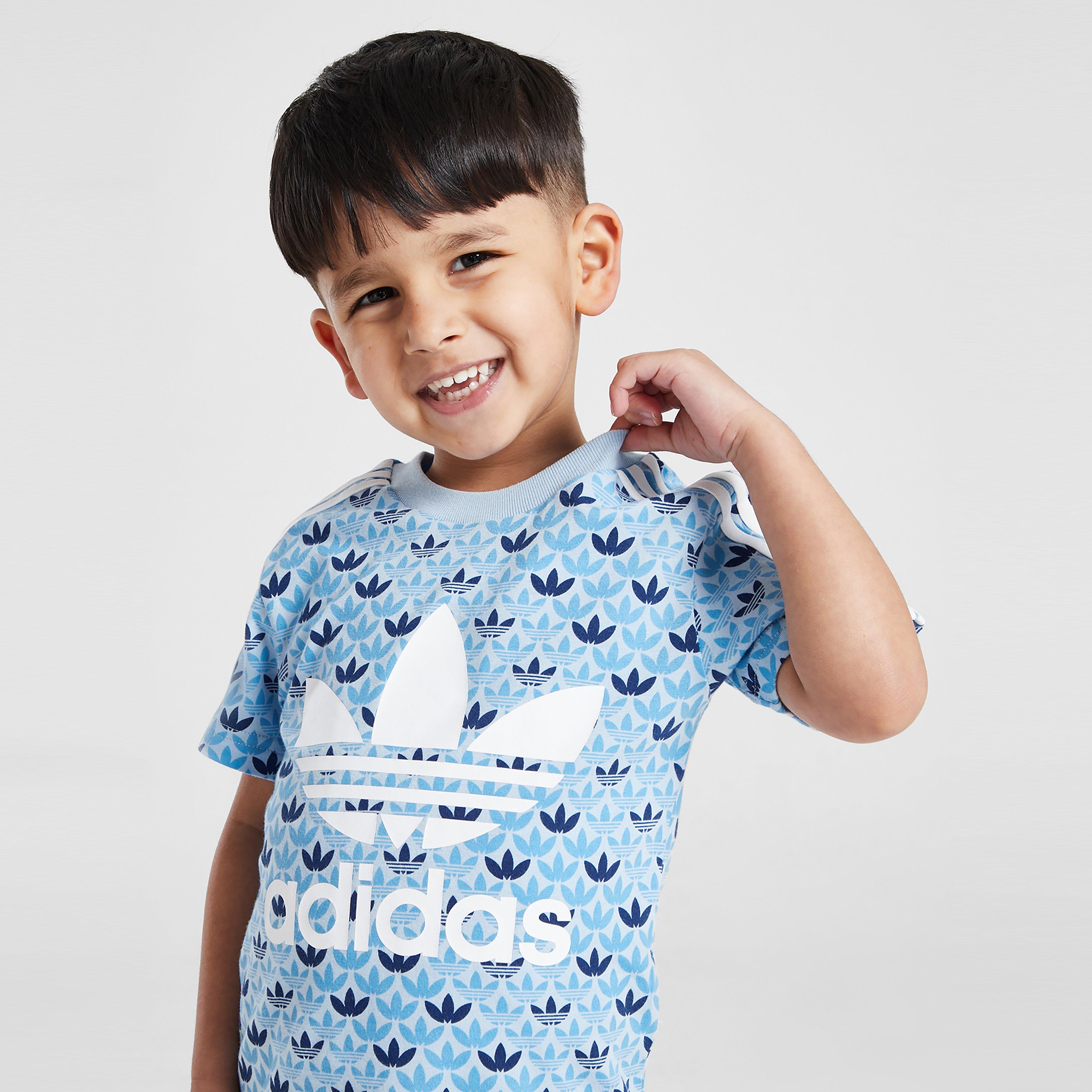 Detská tepláková súprava ADIDAS SÚPRAVA MONO AOP TEE BLU B