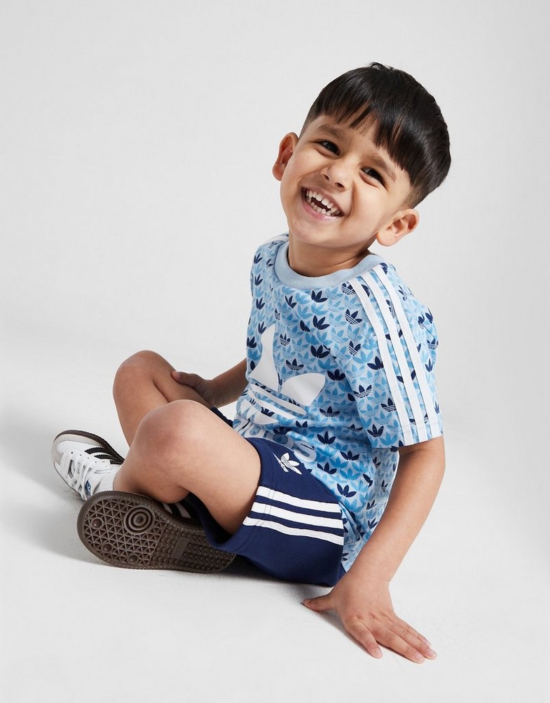 Дитячі спортивні костюми ADIDAS КОМПЛЕКТ MONO AOP TEE BLU B IX1855 Блакитний
