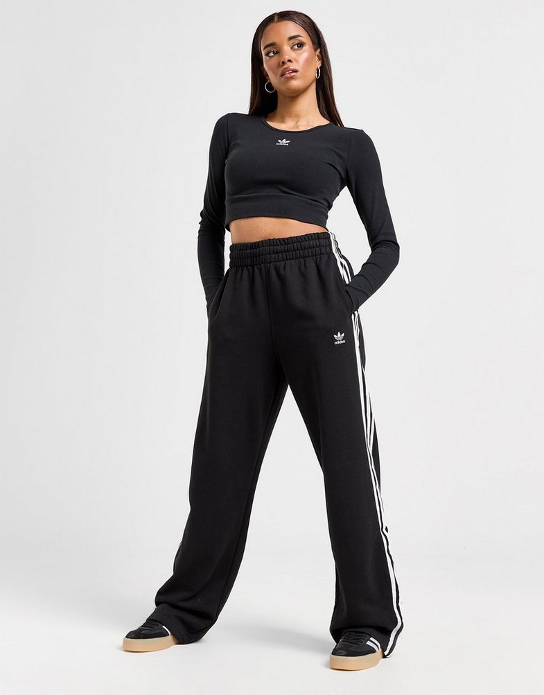 Moteriškos kelnės ADIDAS KELNĖS 3S WIDE JOGGERS IZ1876 Juoda