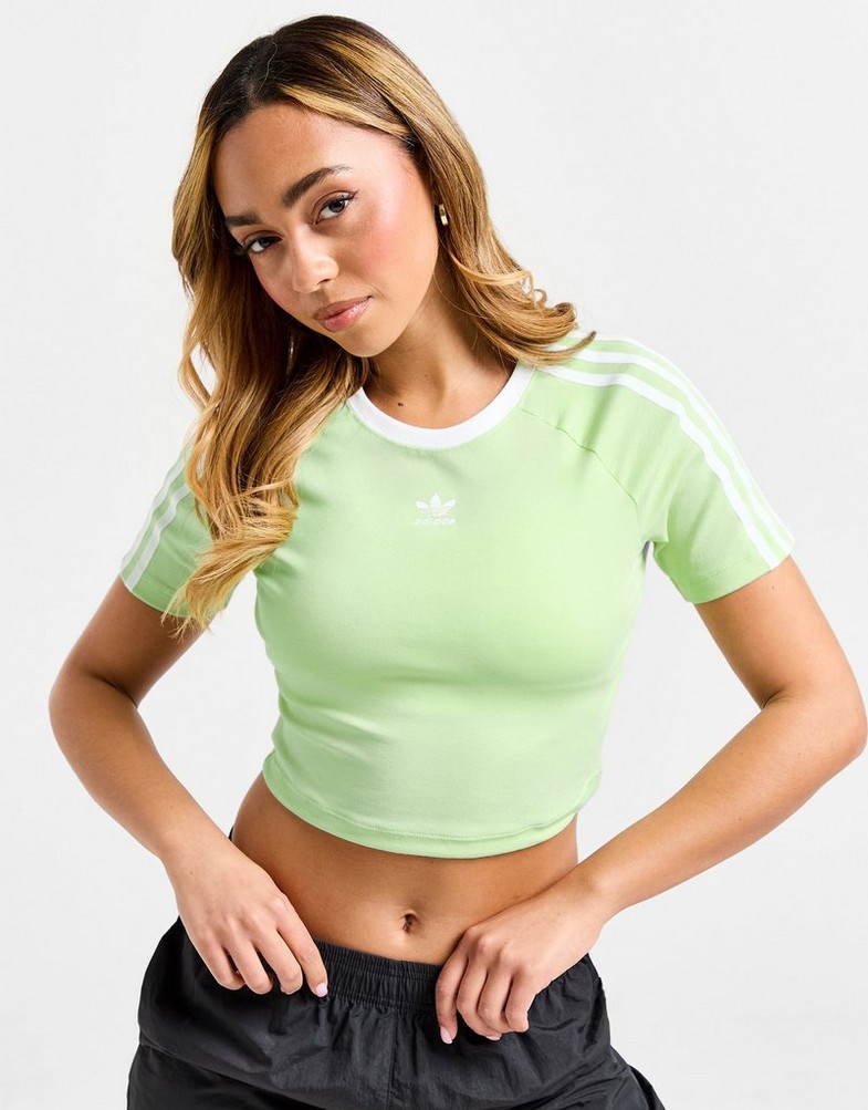 Tricou pentru femei ADIDAS TRICOU 3 S BABY TEE IP0659 Verde