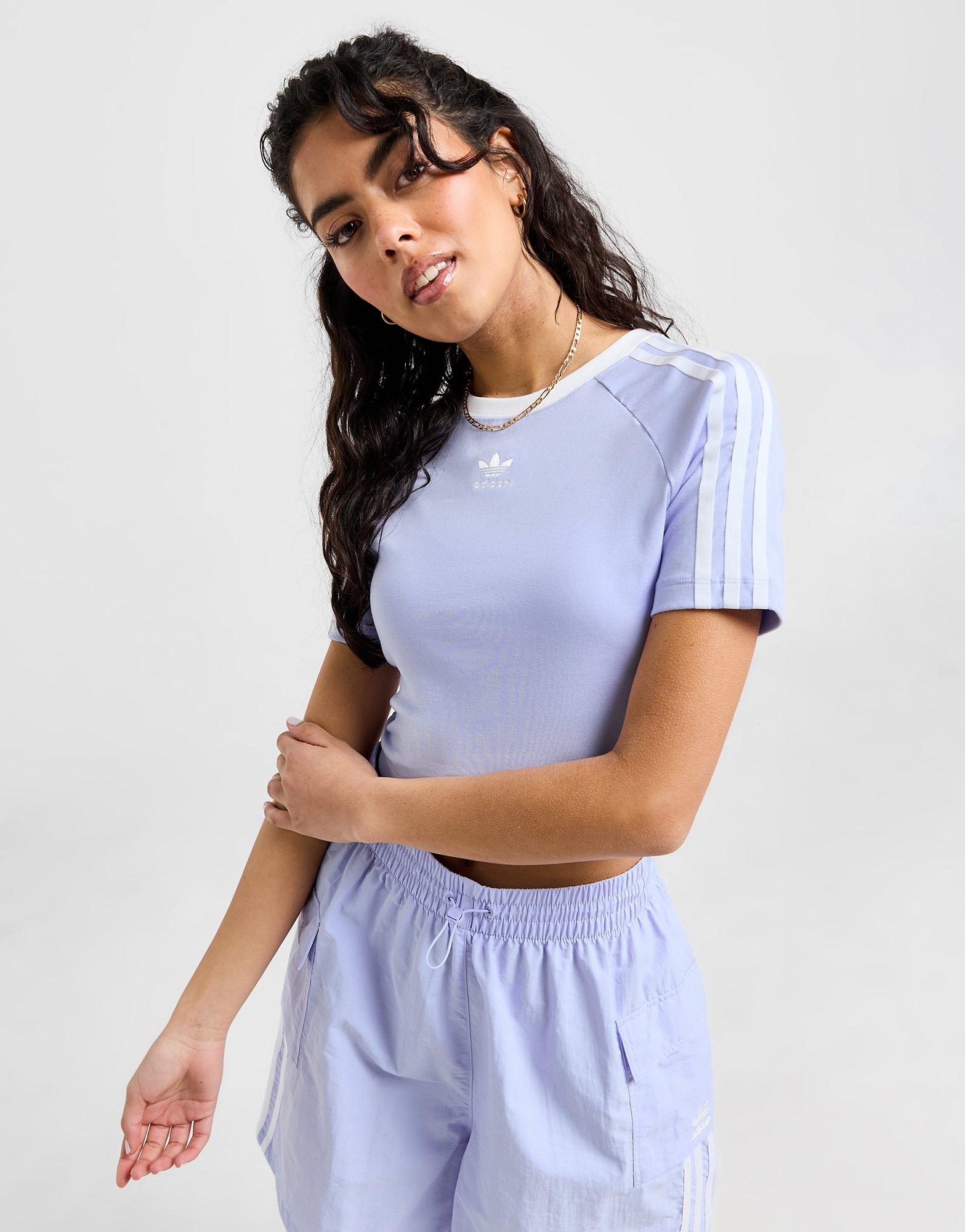 Moteriški marškinėliai ADIDAS MARŠKINĖLIAI 3 S BABY TEE IP0658 Violetinė