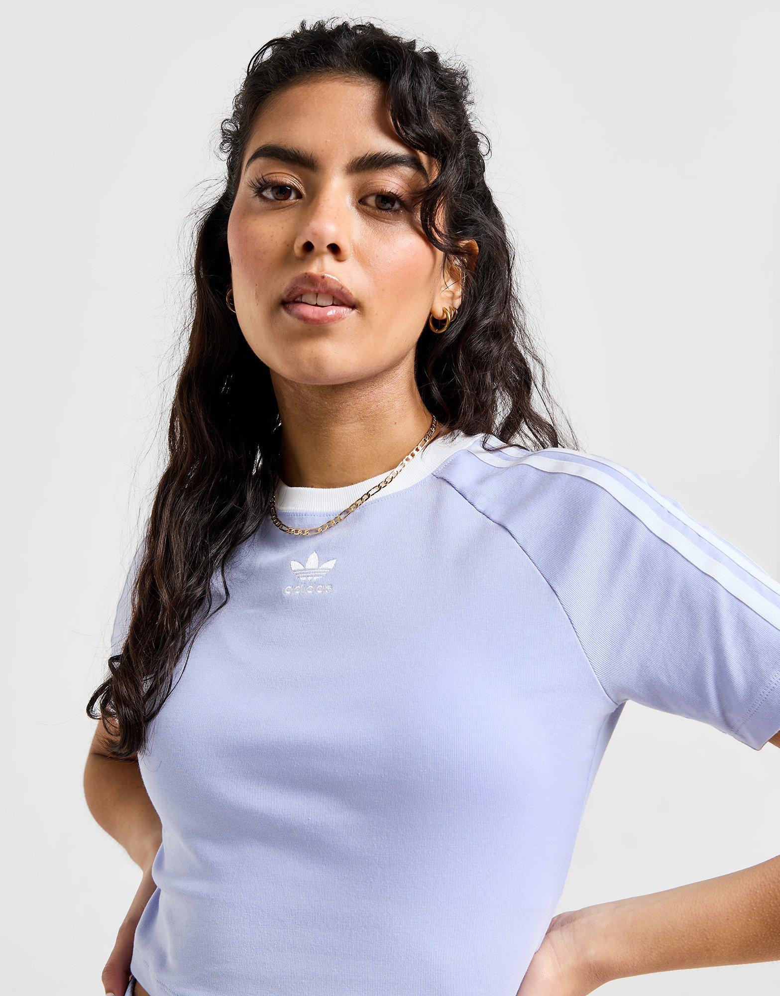 Moteriški marškinėliai ADIDAS MARŠKINĖLIAI 3 S BABY TEE IP0658 Violetinė