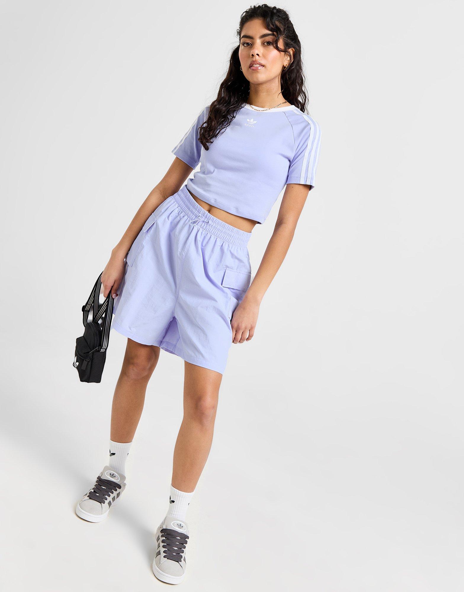 Moteriški marškinėliai ADIDAS MARŠKINĖLIAI 3 S BABY TEE IP0658 Violetinė