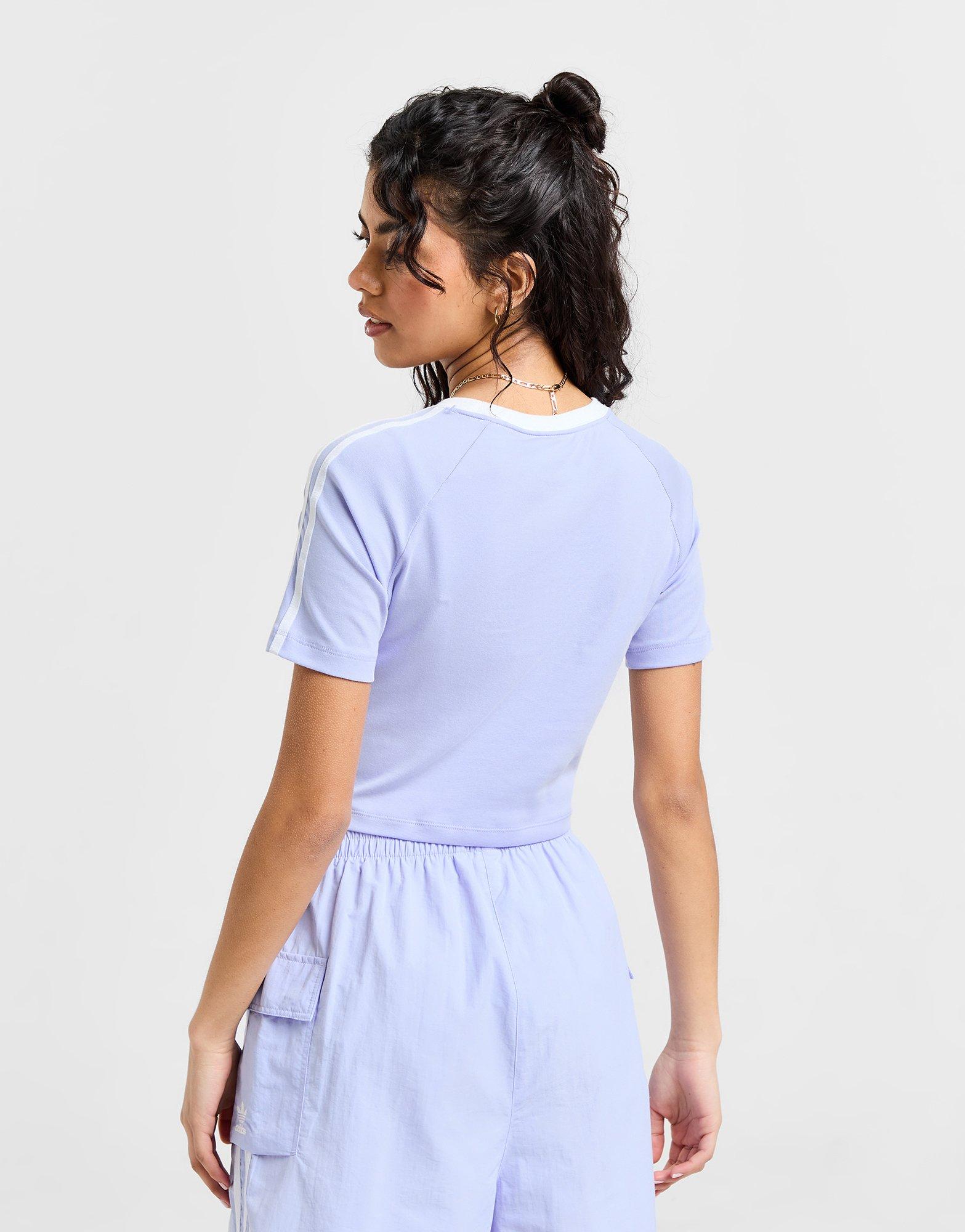 Moteriški marškinėliai ADIDAS MARŠKINĖLIAI 3 S BABY TEE IP0658 Violetinė